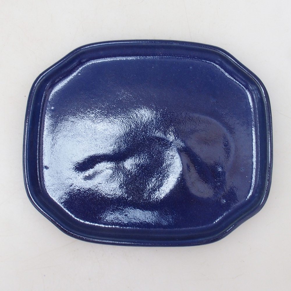 Keramikschale H32 - 13 x 11 x 1 cm - blau