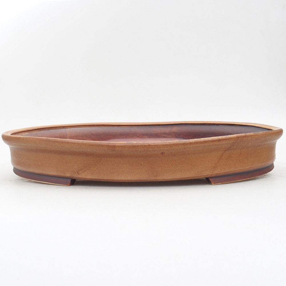 Bonsaischale aus Keramik 31 x 27 x 4 cm, braun
