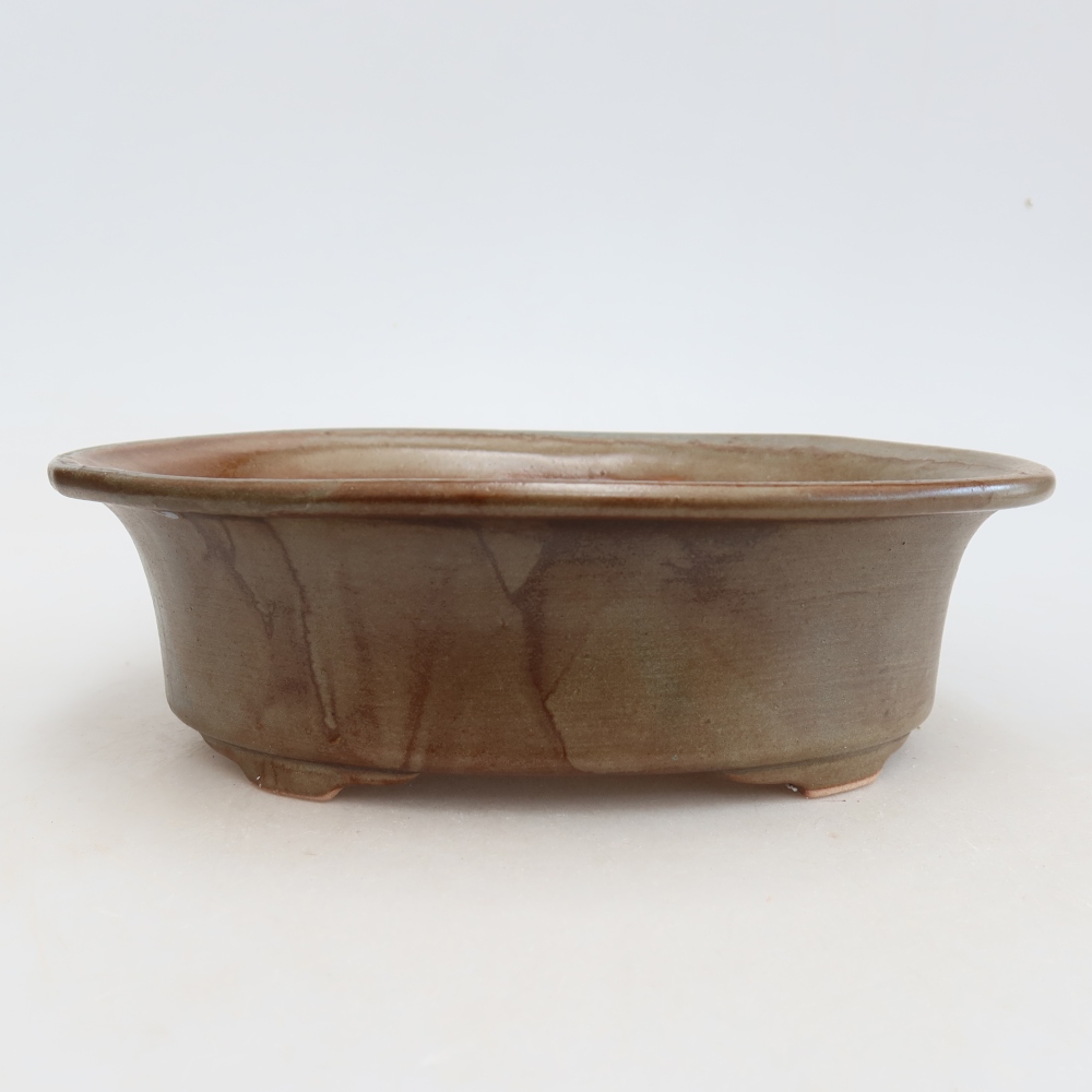 Keramik-Bonsai-Schale, 22 x 17,5 x 6,5 cm, Farbe: Braun