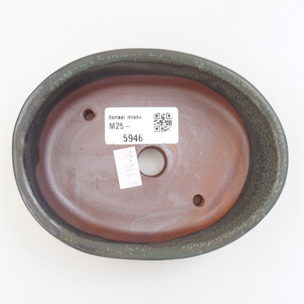 Bonsaischale aus Keramik 15,5 x 12 x 6 cm, Farbe blau