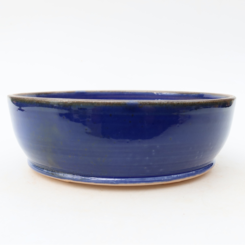 Bonsaischale aus Keramik 18 x 18 x 6 cm, Farbe blau