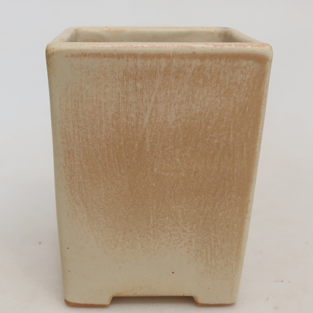 Keramik-Bonsai-Schale 7,5 x 7,5 x 10 cm, Farbe: Beige