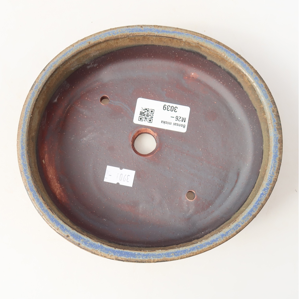 Bonsaischale aus Keramik 17,5 x 16 x 4,5 cm, Farbe blau