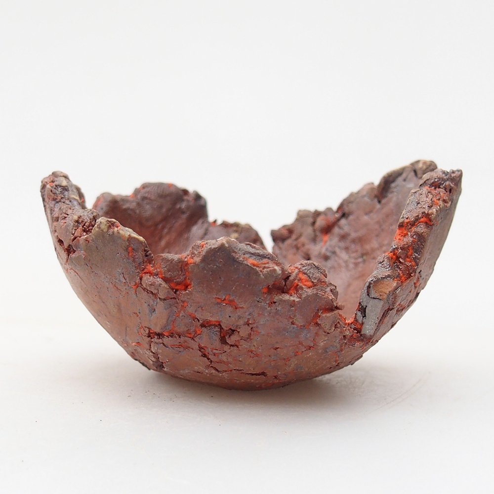 Keramische Muschel 7 x 7 x 4 cm , Farbe orange