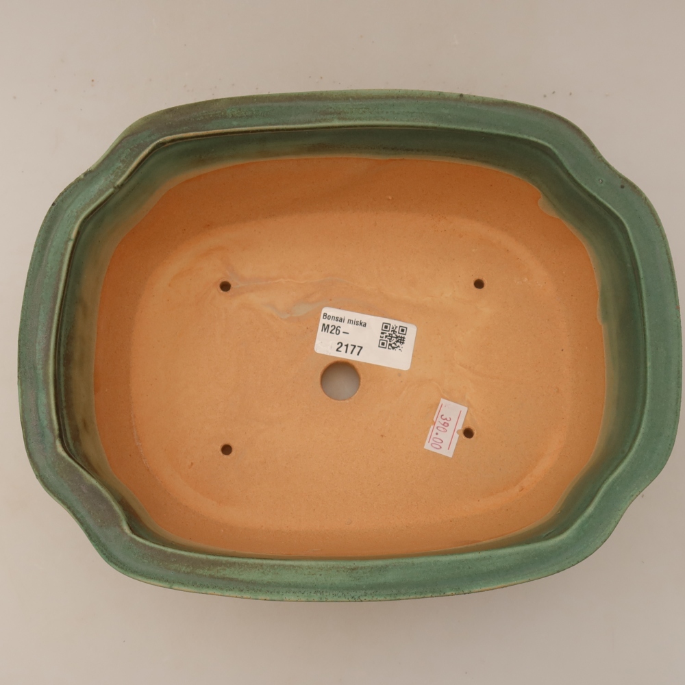 Bonsaischale aus Keramik 23 x 19 x 7 cm, braun
