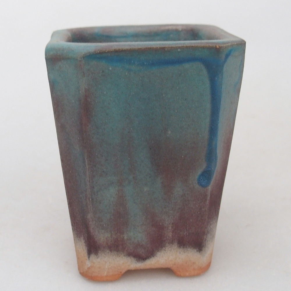 Bonsaischale aus Keramik 5,5 x 5,5 x 7 cm, Farbe blau