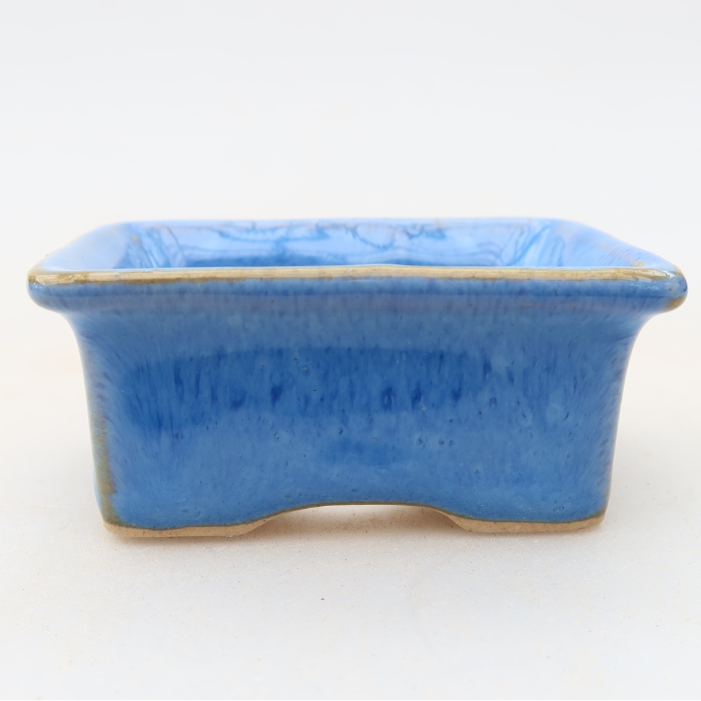 Bonsaischale aus Keramik 6 x 4,5 x 2,5 cm, Farbe blau
