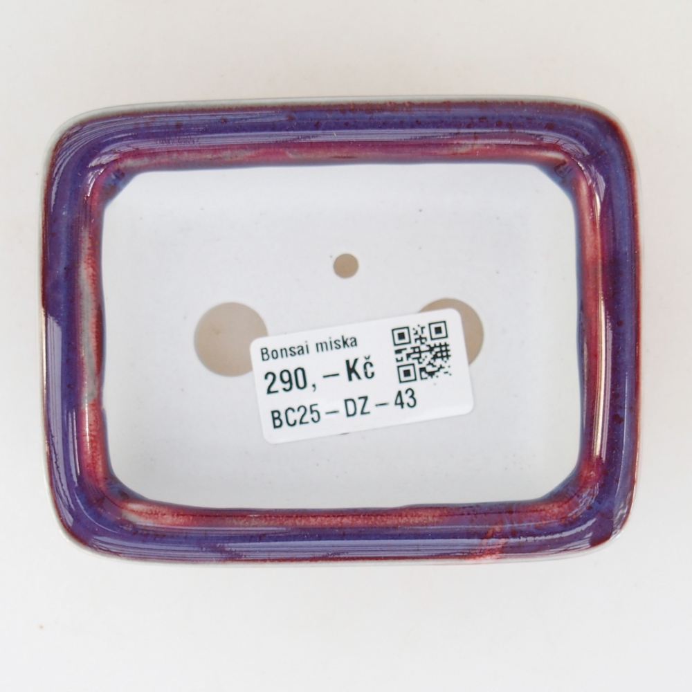 Mini-Bonsaischale 10 x 8 x 3,5 cm, Farbe lila