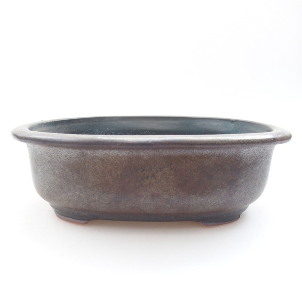 Bonsaischale aus Keramik 18 x 15 x 6 cm, grau