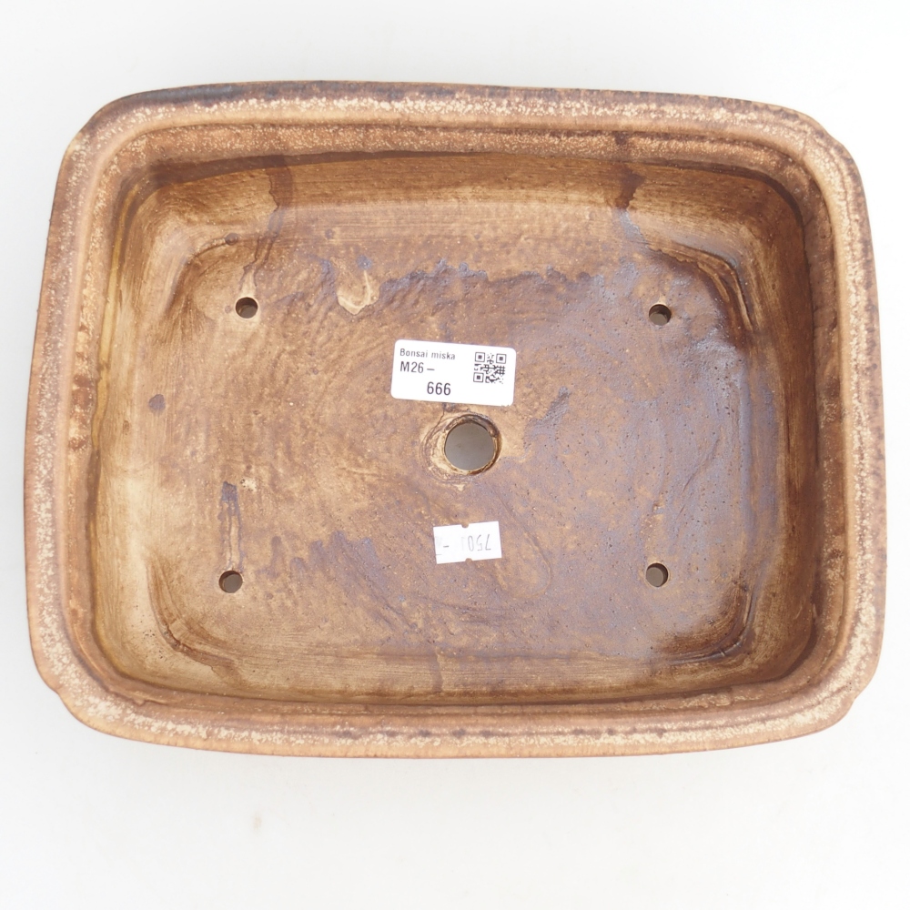 Bonsaischale aus Keramik 25 x 20 x 7,5 cm, rosa