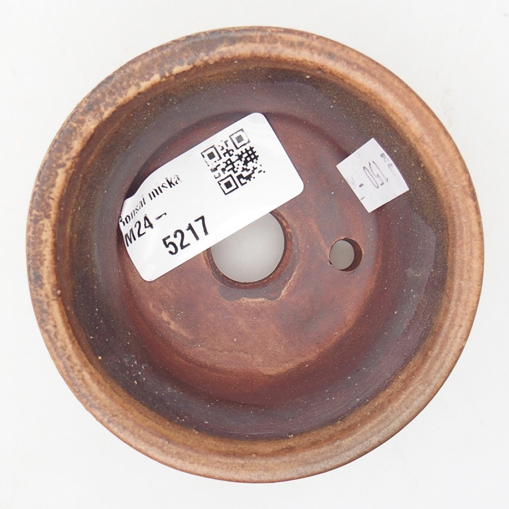 Bonsaischale aus Keramik 9 x 9 x 3,5 cm, braun