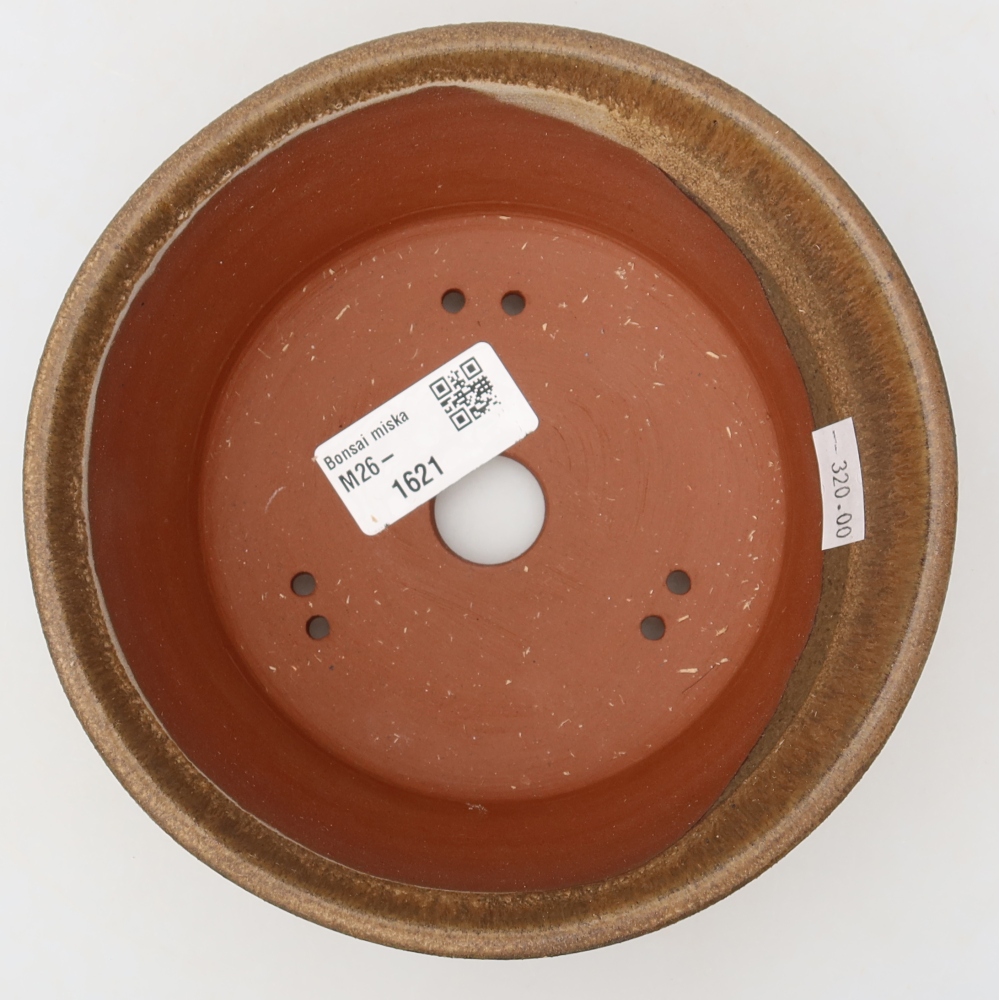 Keramik-Bonsai-Schale, 15,5 x 15,5 x 5,5 cm, Farbe: Braun