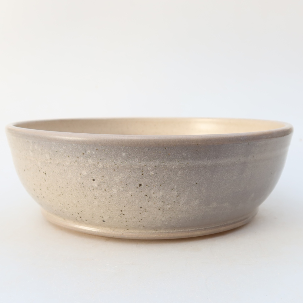 Bonsaischale aus Keramik 20 x 20 x 6,5 cm, Farbe beige