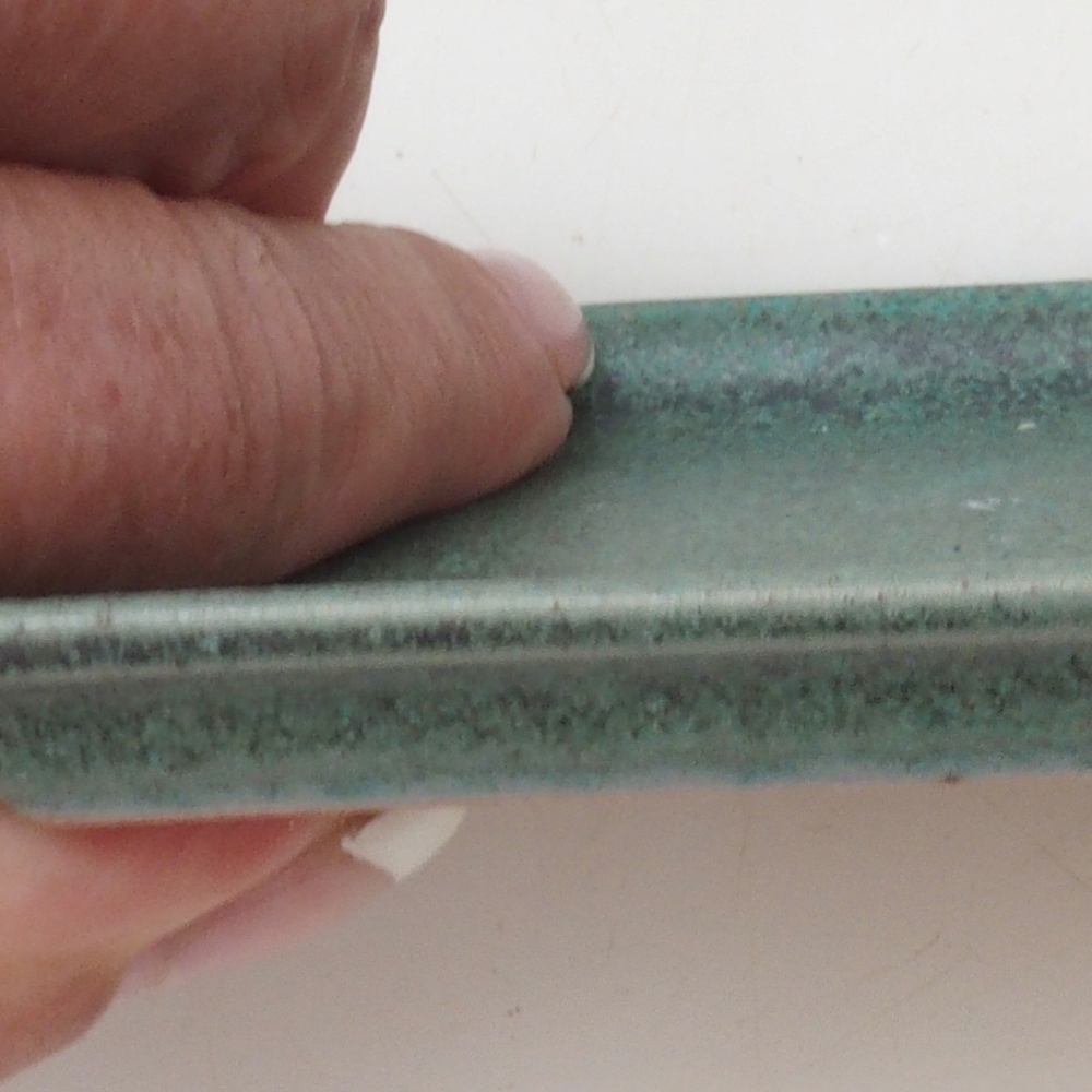 Bonsai Untersetzer Rechteck D5-S - 11,5 x 8,5 x 1 cm - grün