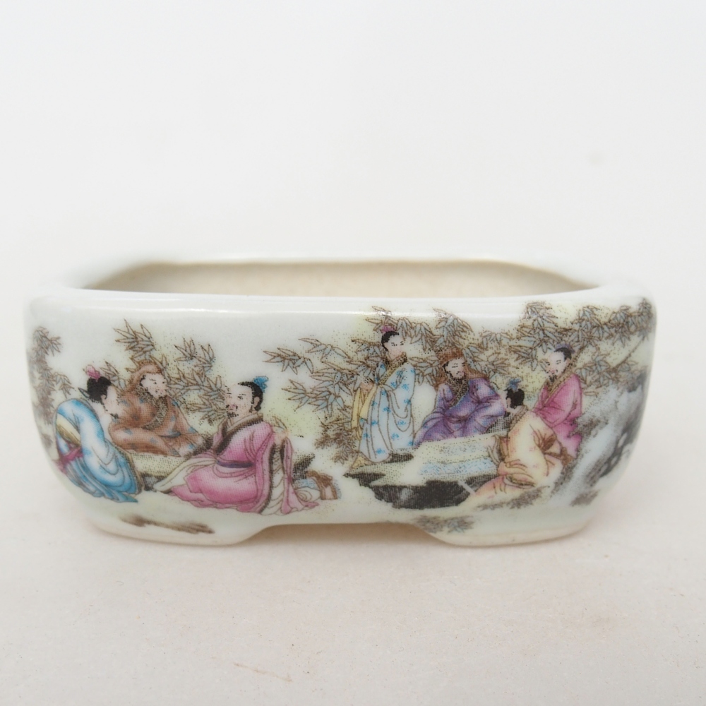 Mini-Bonsaischale 8 x 6 x 3 cm, weiß