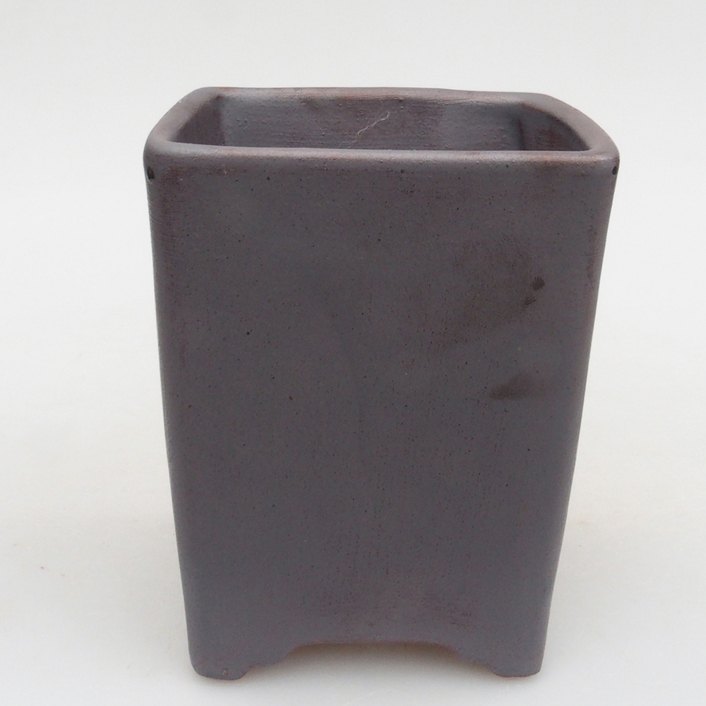 Bonsaischale aus Keramik 8,5 x 8,5 x 10,5 cm, metallfarben