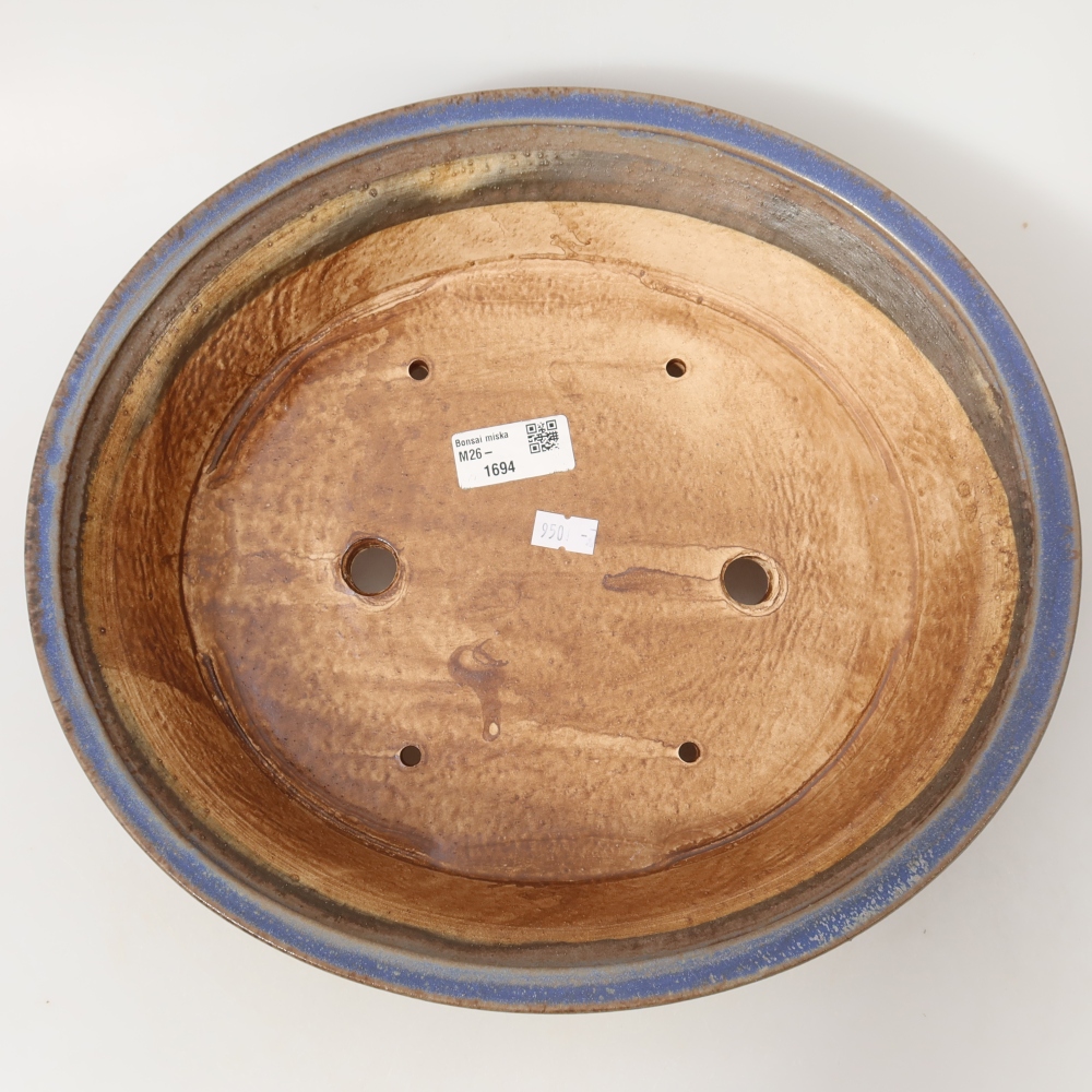 Keramik-Bonsai-Schale 31,5 x 28 x 7 cm, Farbe: Blau