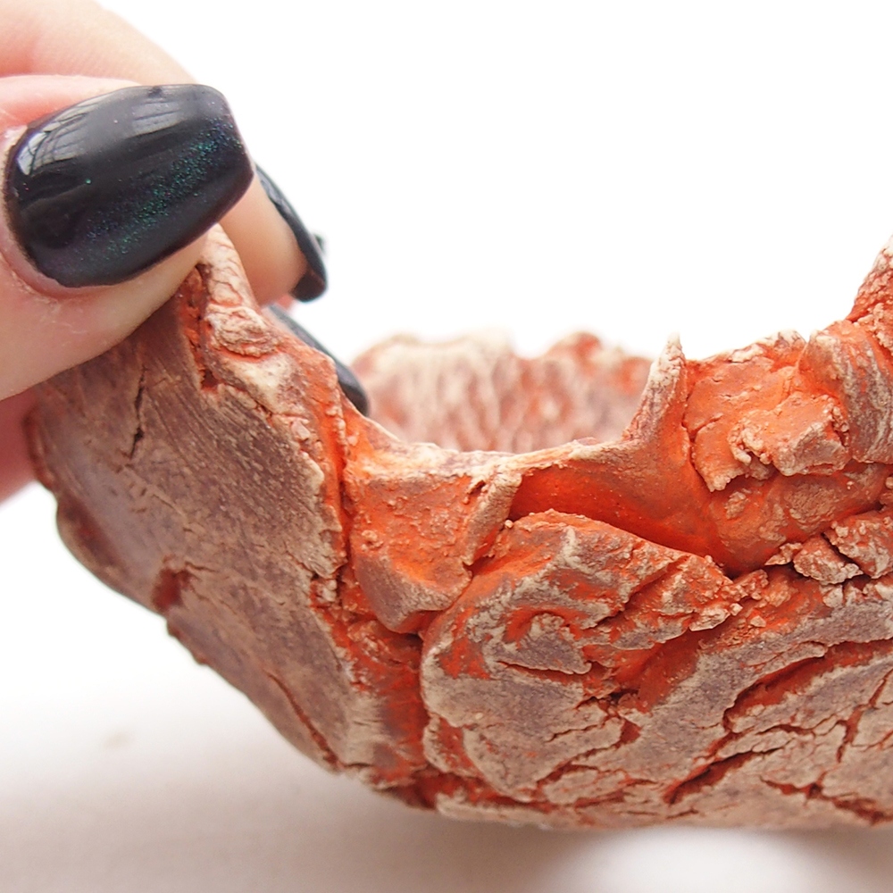 Keramikschale 11 x 11 x 5 cm , Farbe orange