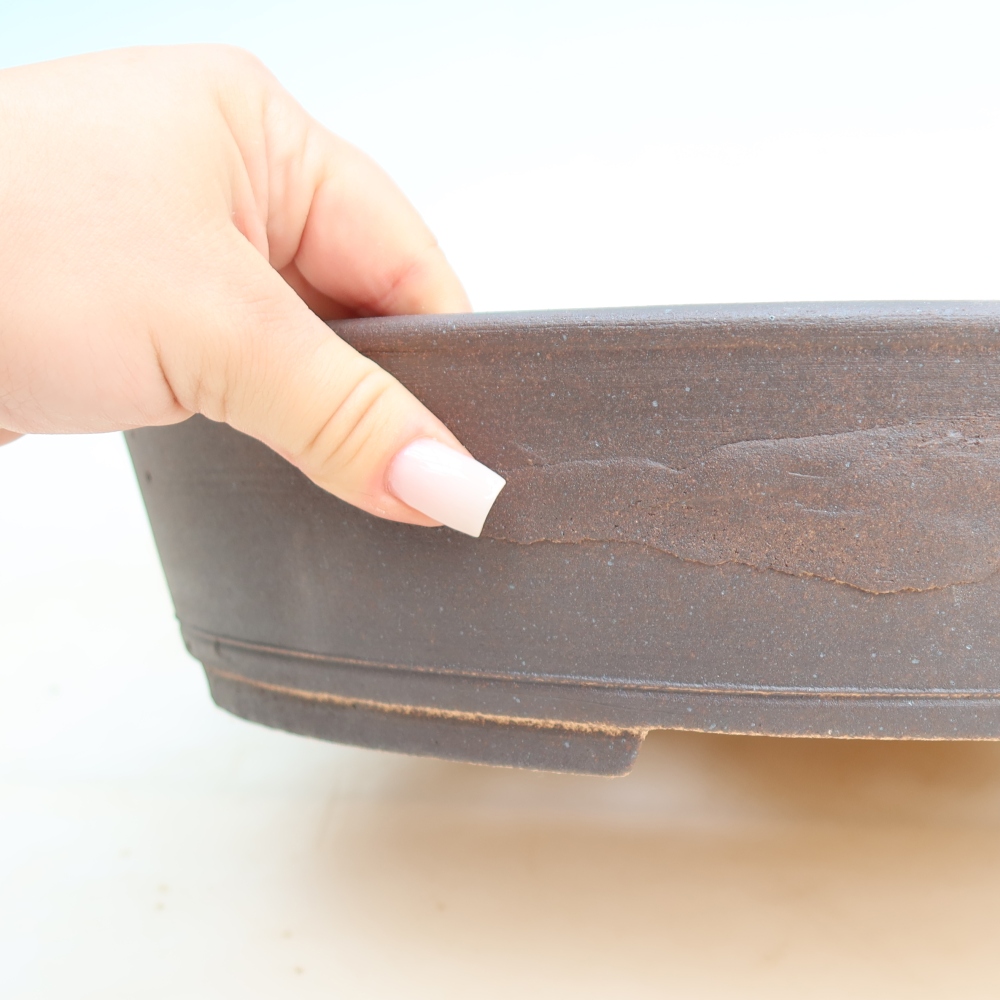 Keramik-Bonsai-Schale 38 x 30,5 x 7,5 cm, Farbe: braun