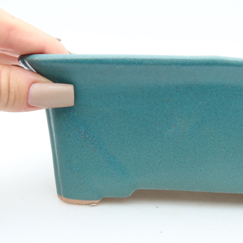 Keramik-Bonsai-Schale 18 x 13,5 x 7,5 cm, Farbe: Blau