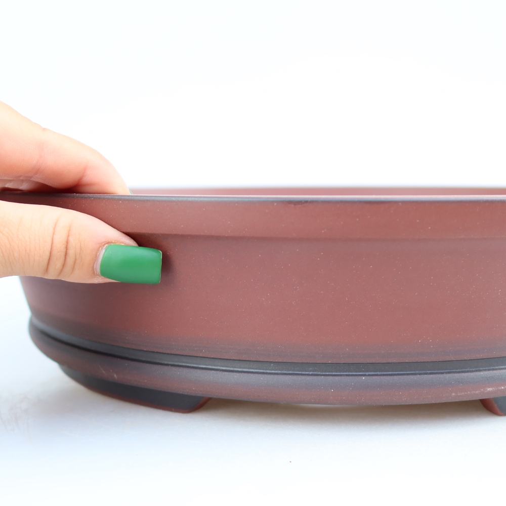 Keramikschale  30,5 x 30,5 x 7 cm, Farbe: Ziegelrot