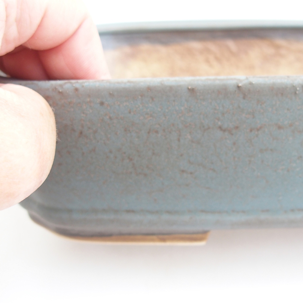 Bonsaischale aus Keramik 24 x 20,5 x 6 cm, Farbe blau