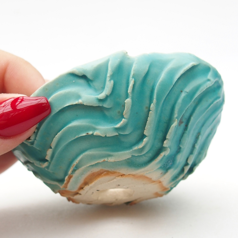 Keramikschale 8,5 x 8 x 4 cm , Farbe blau