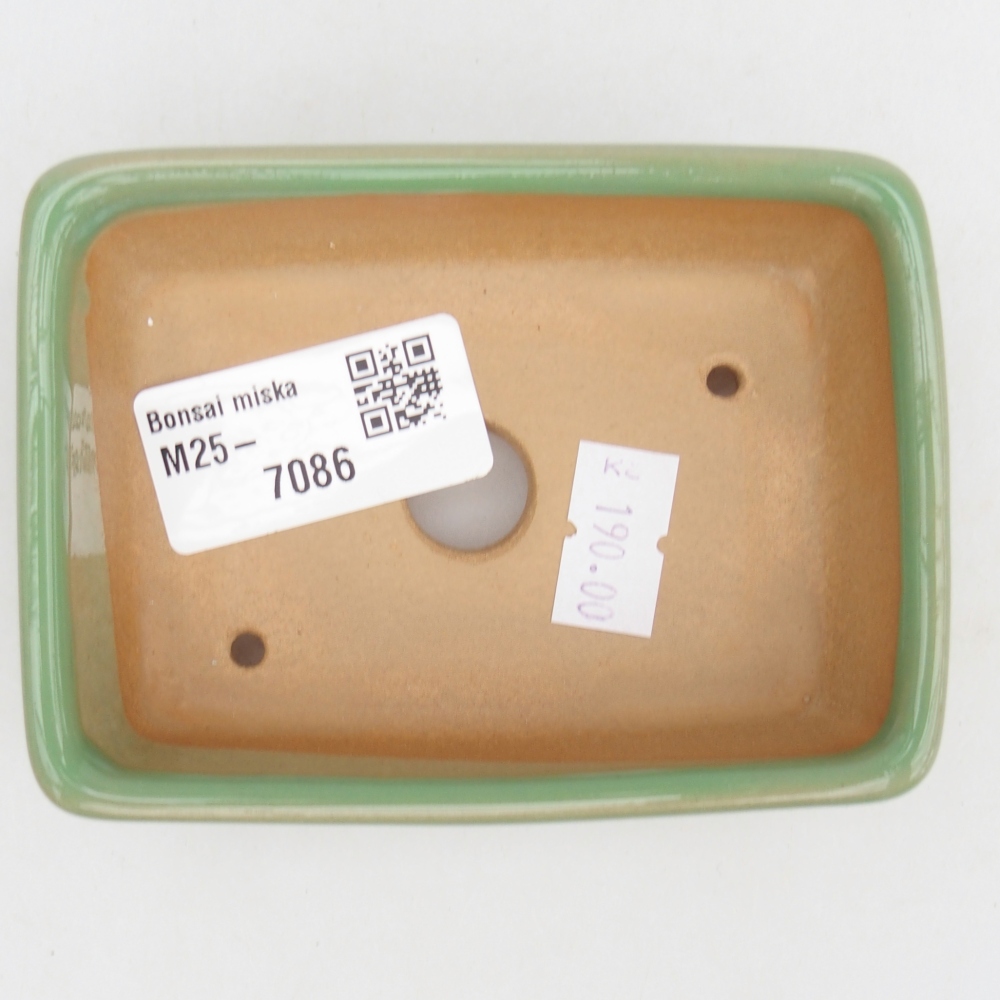 Bonsaischale aus Keramik 10 x 7 x 3 cm, grün