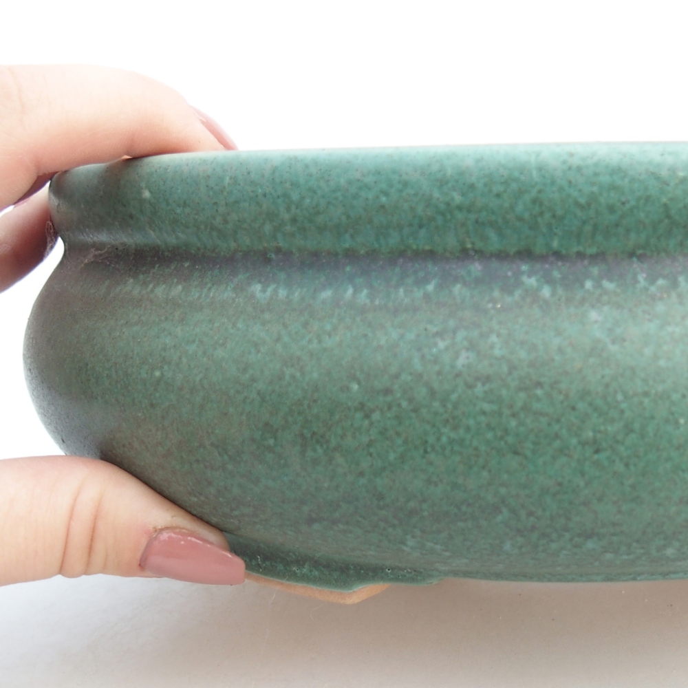 Bonsaischale aus Keramik 23 x 23 x 8 cm, grün