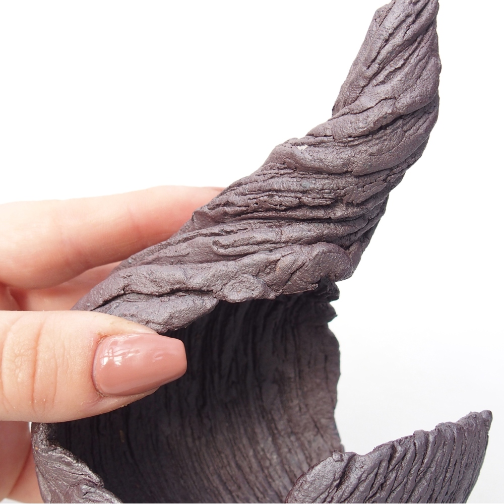 Keramikschale 10 x 8,5 x 12,5 cm , Metallic-Farbe