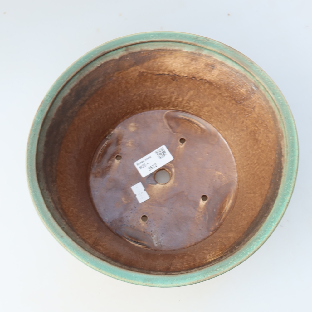 Keramik-Bonsai-Schale 24,5 x 24,5 x 11,5 cm, Farbe: grün