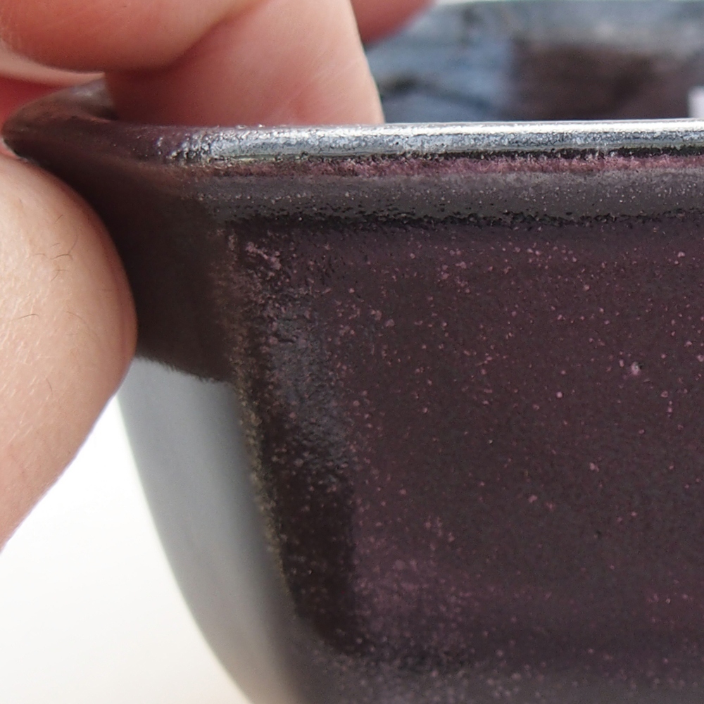 Bonsaischale aus Keramik 10 x 10 x 6 cm, grün