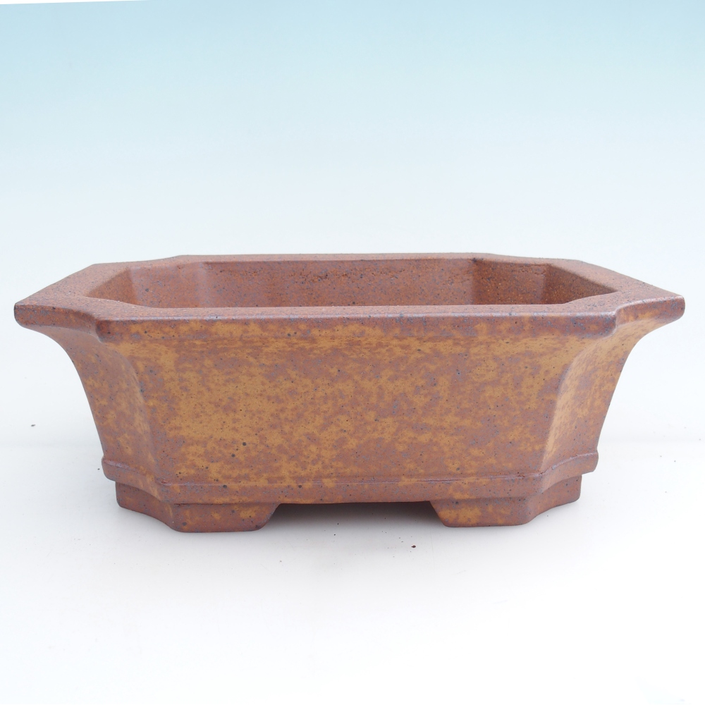 Bonsaischale aus Keramik 23,5 x 17,5 x 8,5 cm, braun
