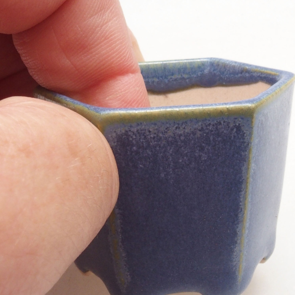 Mini-Bonsaischale 4,5 x 4 x 3,5 cm, Farbe blau