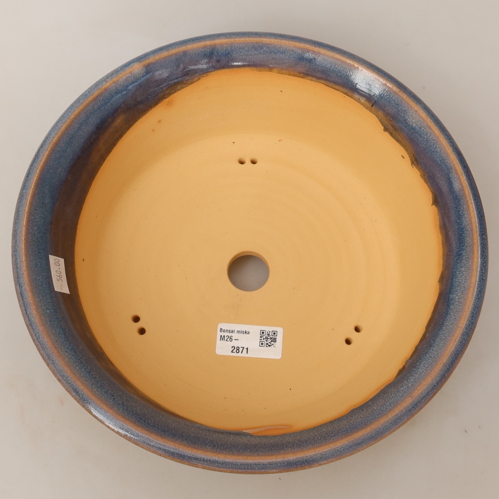 Bonsaischale aus Keramik 26,5 x 26,5 x 8 cm, Farbe blau