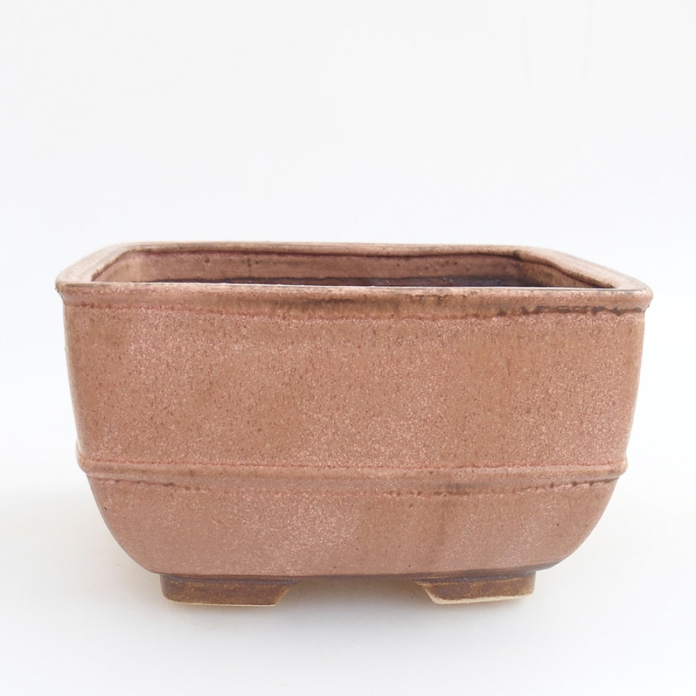 Bonsaischale aus Keramik 10,5 x 10,5 x 7 cm, rosa