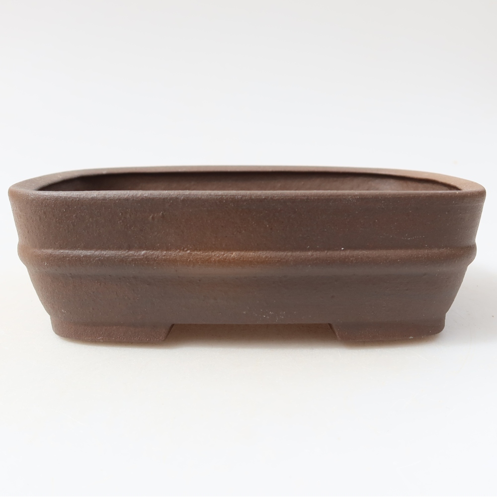 Keramik-Bonsai-Schale, 14,5 × 11,5 × 4,5 cm, Farbe: braun