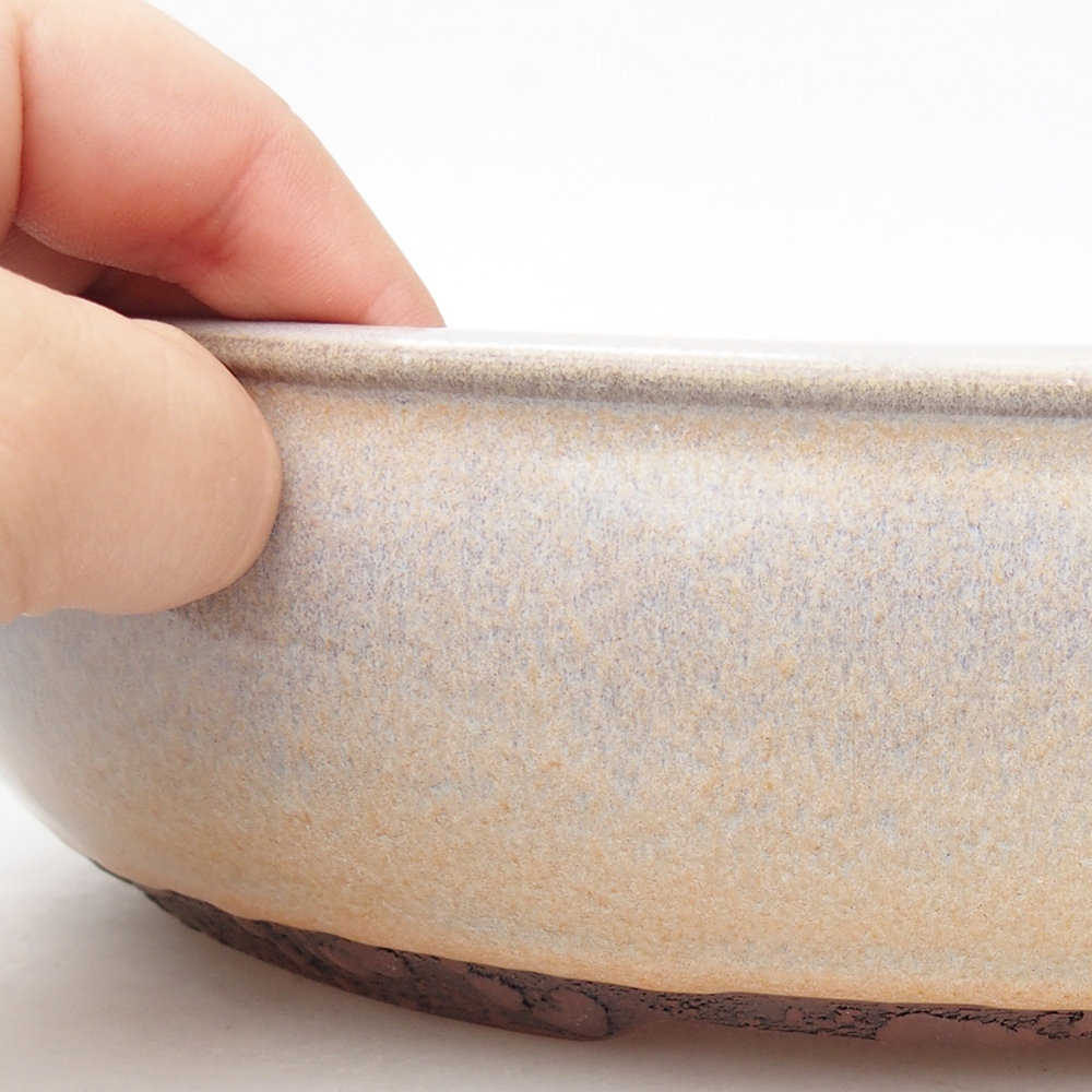 Bonsaischale aus Keramik 25,5 x 25,5 x 7 cm, grau