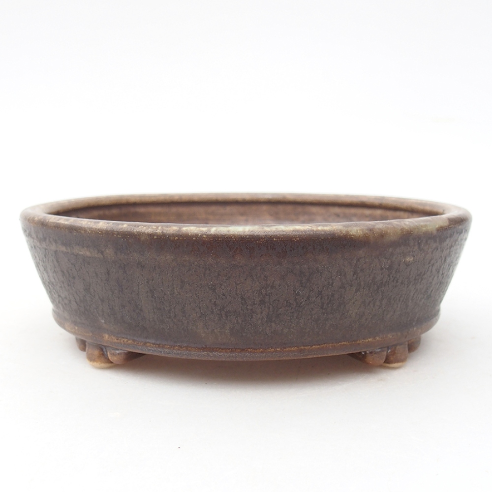 Bonsaischale aus Keramik 13,5 x 13,5 x 4 cm, braun