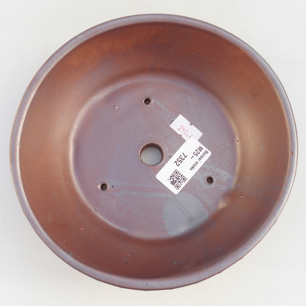 Bonsaischale aus Keramik 18 x 18 x 5,5 cm, metallfarben