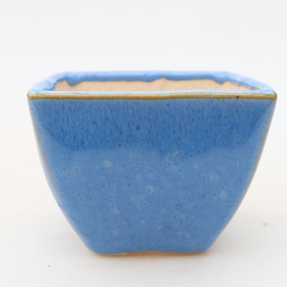 Bonsaischale aus Keramik 5,5 x 5,5 x 4,5 cm, Farbe blau