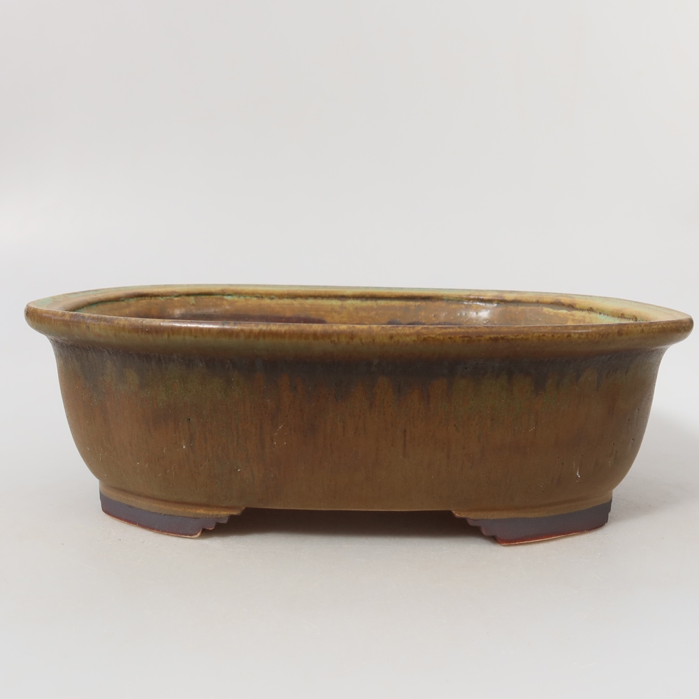 Bonsaischale aus Keramik 25 x 21,5 x 7,5 cm, grün