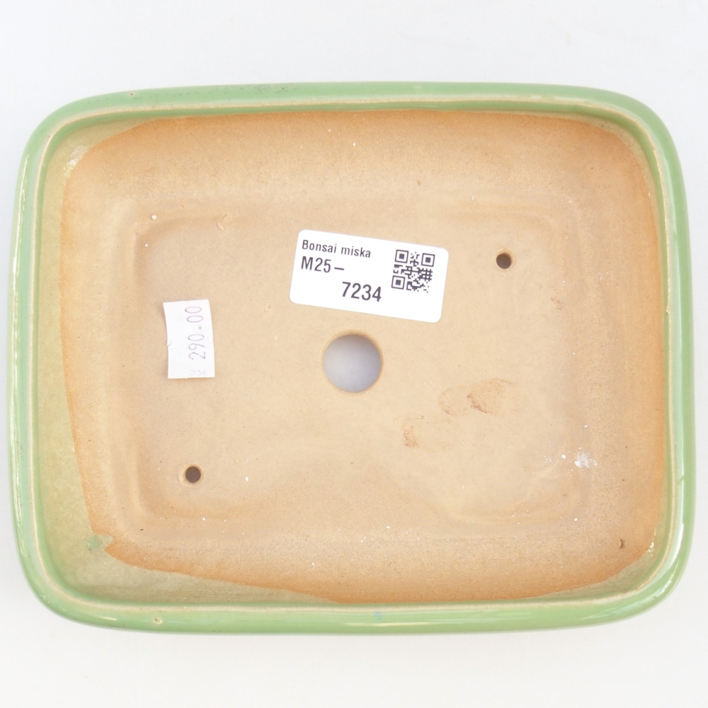 Bonsaischale aus Keramik 16,5 x 13,5 x 3,5 cm, grün