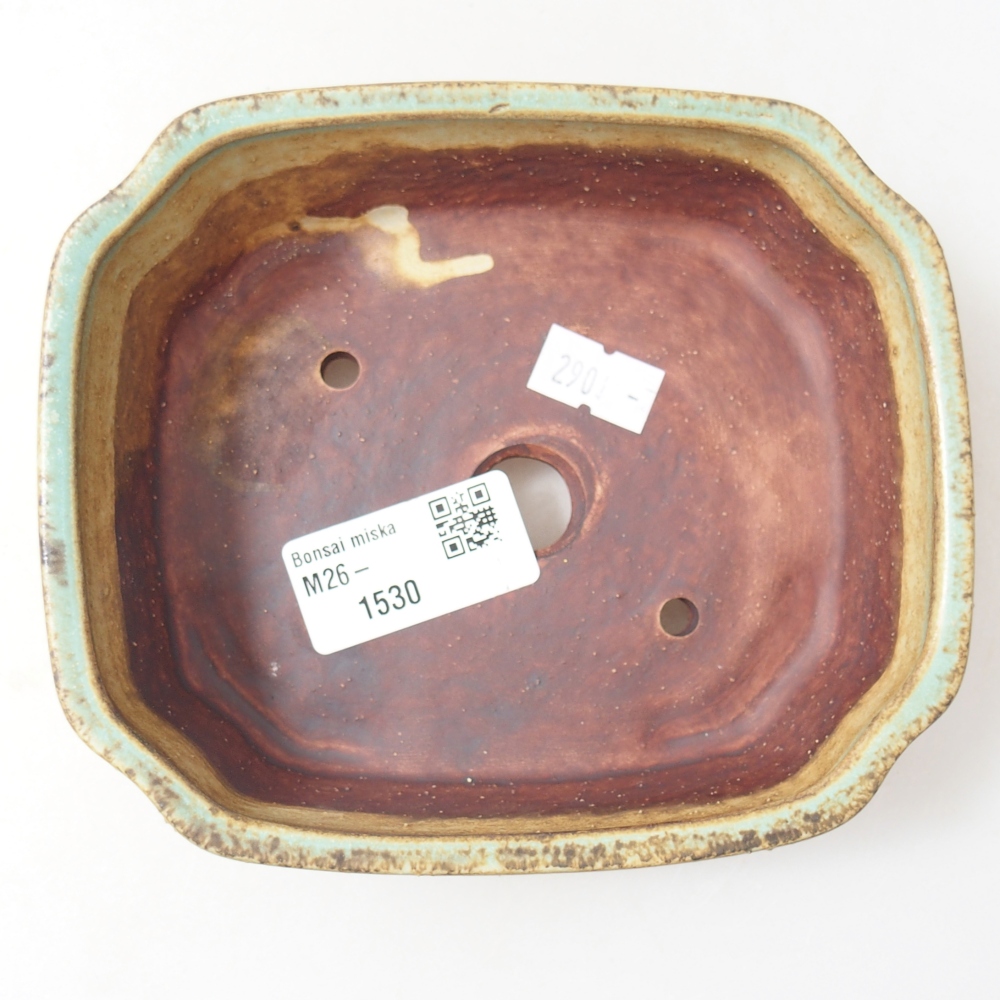 Bonsaischale aus Keramik 14 x 12 x 4,5 cm, grün