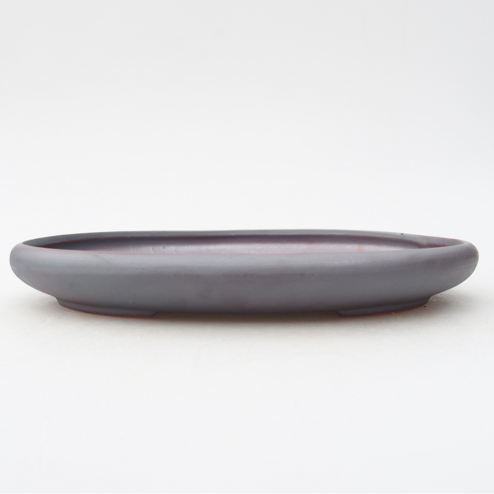 Bonsaischale aus Keramik 22,5 x 16,5 x 3 cm, metallfarben