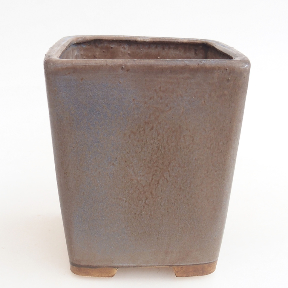 Bonsaischale aus Keramik 10 x 10 x 12 cm, braun