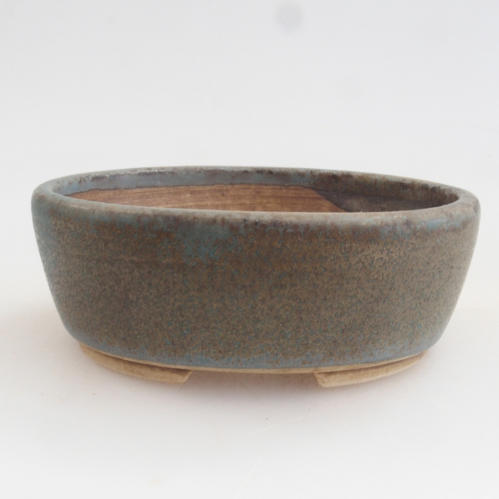 Bonsaischale aus Keramik 10 x 8,5 x 4 cm, braun