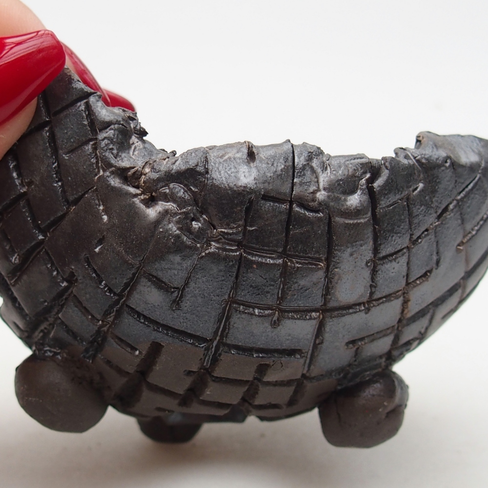 Keramikschale 9 x 8 x 5 cm , Farbe schwarz