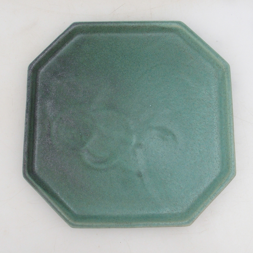 Keramikschale H14 - 18 x 18 x 1 cm - grün