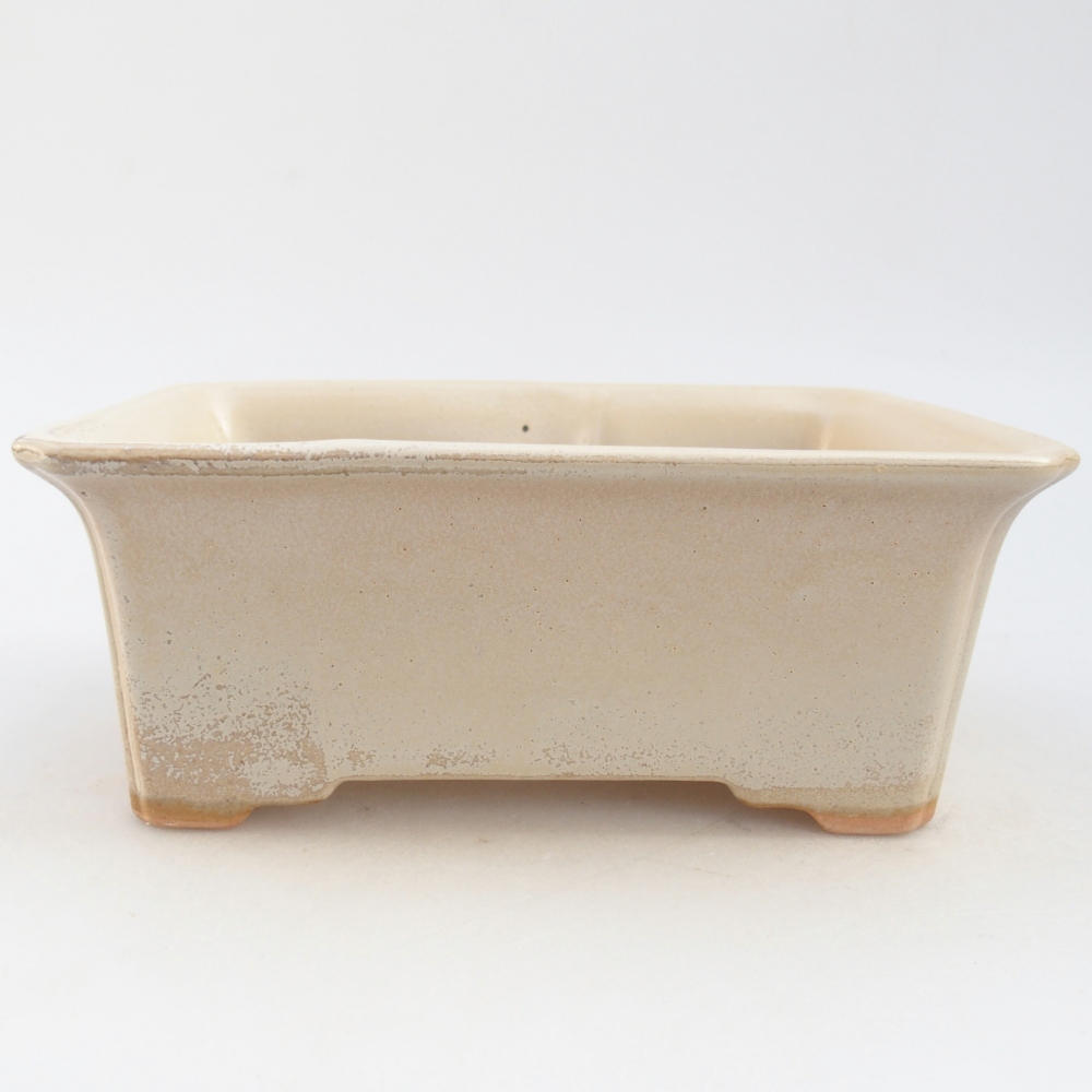 Bonsaischale aus Keramik 18 x 14 x 7 cm, Farbe beige